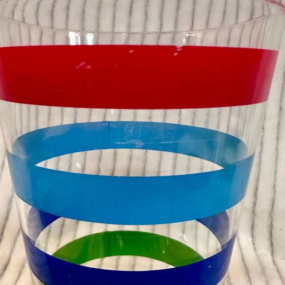 Target Summer 2011 Vibrant Striped Melamine Plates and Tumblers with placemats
